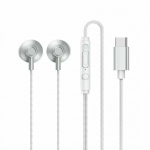 Remax RM-711i In-ear Handsfree με Βύσμα USB-C Ασημί
