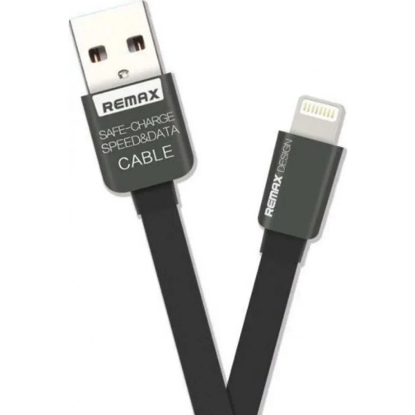 Remax Flat USB to Lightning Cable Μαύρο 1m (KingKong)
