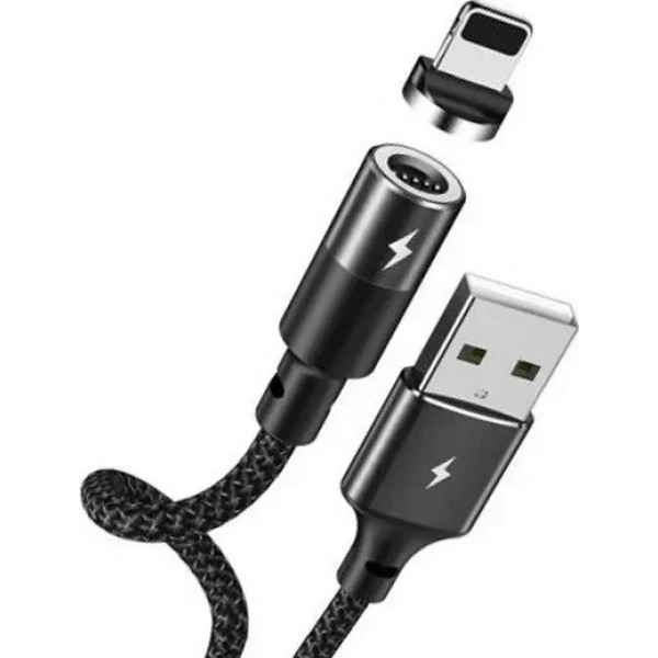 Remax Magnetic USB to Lightning Cable Μαύρο 1.2m (Zigie)