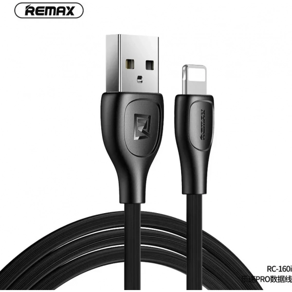 Remax Braided USB to Lightning Cable Μαύρο 1m (RC-160i)