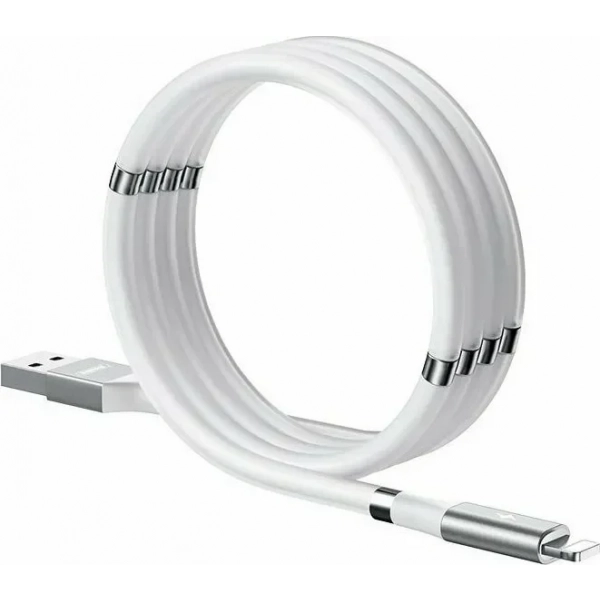 Remax Magnetic / Regular USB to Lightning Cable Λευκό 1m (RC-125i)