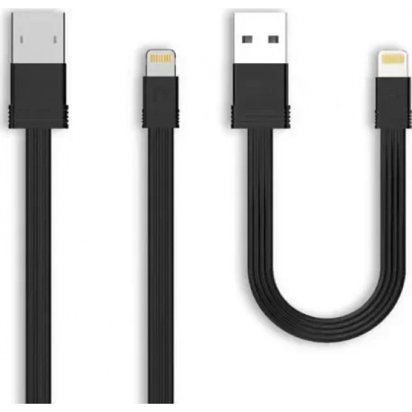 Remax Flat USB to Lightning Cable Μαύρο 1m (Tengy)