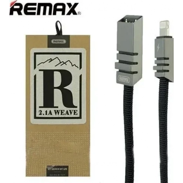 Remax RC-081i Braided / Flat USB to Lightning Cable Μαύρο 1m