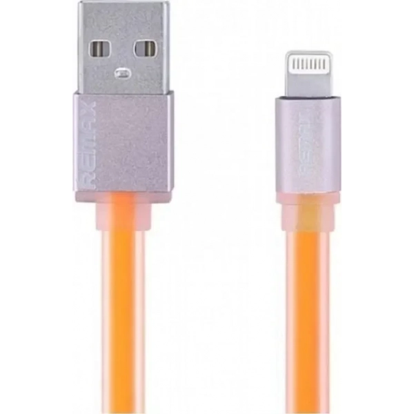 Remax Flat USB to Lightning Cable Πορτοκαλί 1m (Colourful)