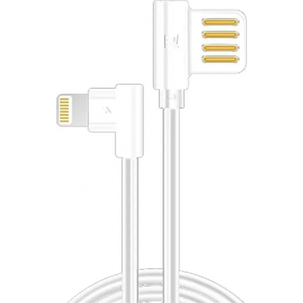 Remax Angle (90°) USB to Lightning Cable Λευκό 1.2m (RC-083i)