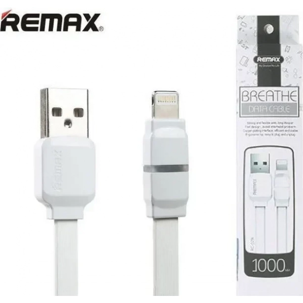 Remax Flat USB to Lightning Cable Λευκό 1m (Breathe)