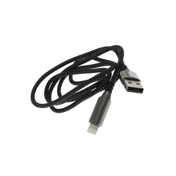 Remax RC-123I Braided USB to Lightning Cable Μαύρο 1m