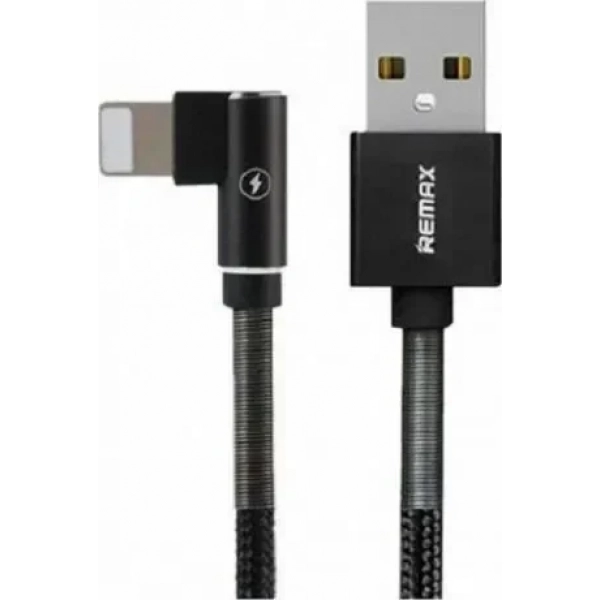 Remax RC-119i Angle (90°) USB to Lightning Cable Μαύρο 1m (291473)