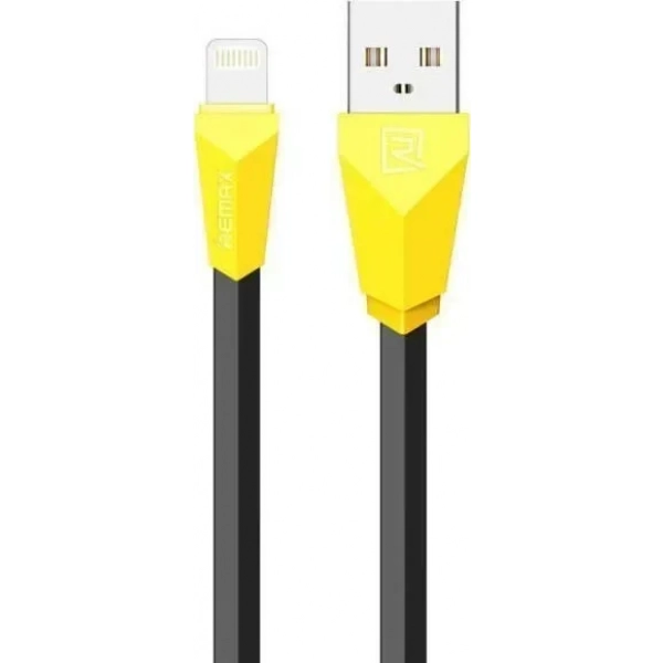 Remax Flat / Regular USB to Lightning Cable Κίτρινο 1m (Aliens)