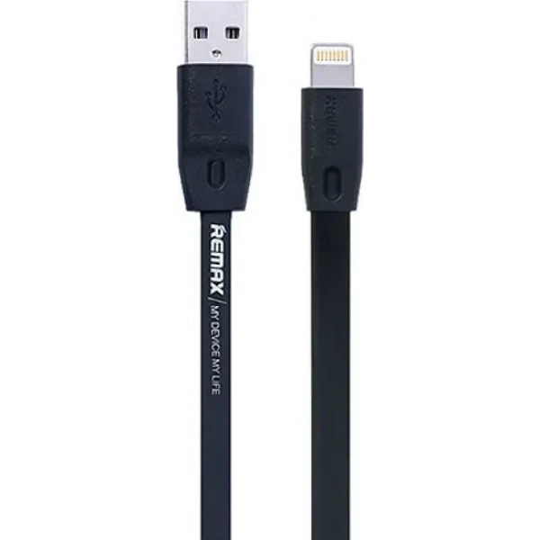 Remax Flat USB to Lightning Cable Μαύρο 1m (Full Speed)