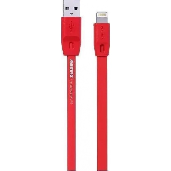 Remax Flat USB to Lightning Cable Κόκκινο 1m (Full Speed)