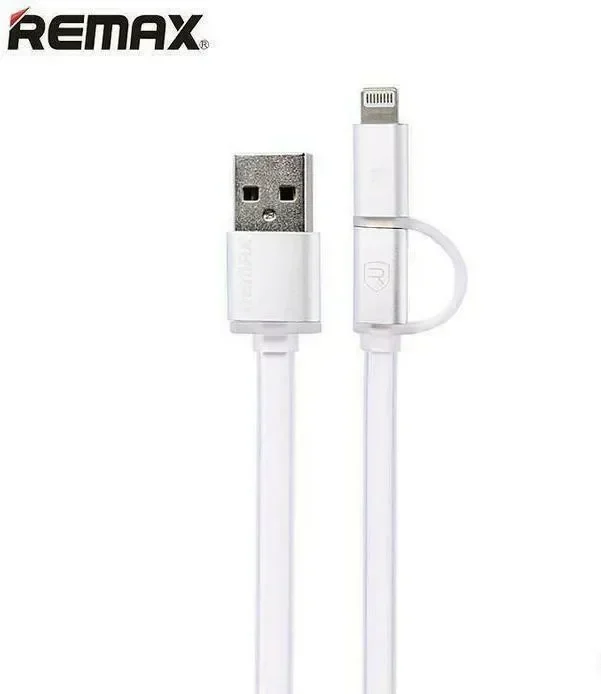 Remax Rc-123 Flat Usb To Lightning Cable Λευκό 1M