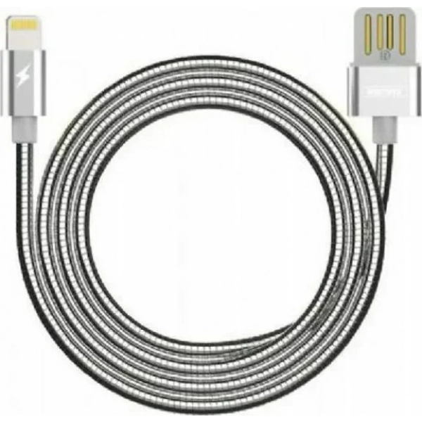 Remax RC-080i Stainless USB to Lightning Cable Ασημί 1m (01002DCR50CL)