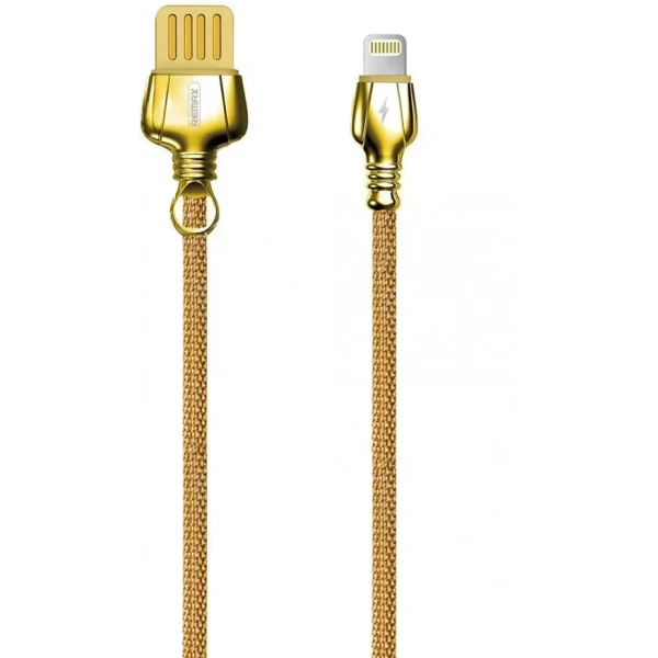 Remax King RC-063i Braided USB to Lightning Cable Χρυσό 1m