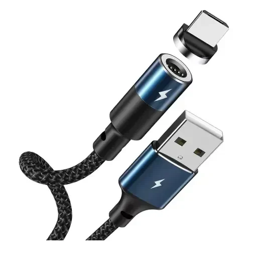Remax Zigie Braided / Magnetic Usb 2.0 Cable Usb-C Male - Usb-A Male Μαύρο 1.2M (Zigie)