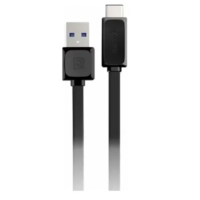 Remax Flat USB 3.0 Cable USB-C male – USB-A male Μαύρο 1m (Fast)