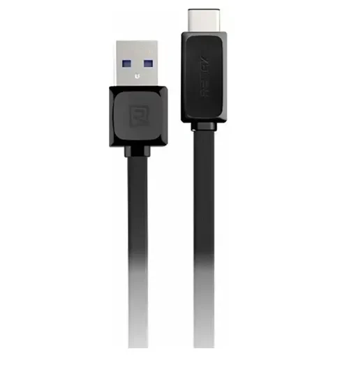 Remax Flat Usb 3.0 Cable Usb-C Male - Usb-A Male Μαύρο 1M (Fast)