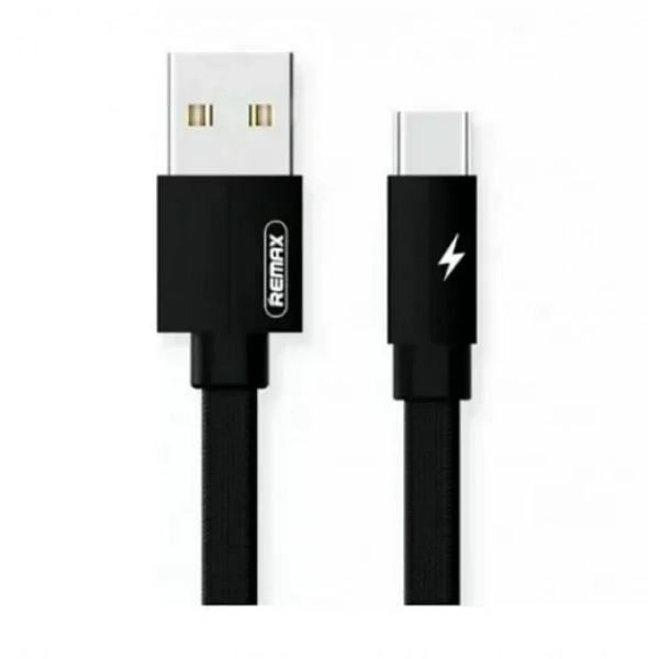 Remax Kerolla RC-094a Flat USB 2.0 Cable USB-C male – USB-A male Μαύρο 1m
