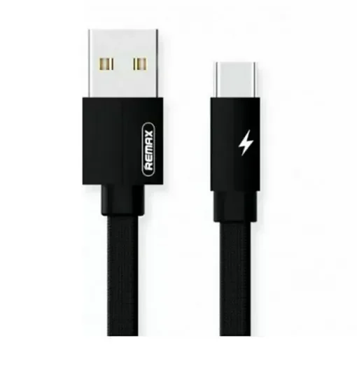 Remax Kerolla Rc-094A Flat Usb 2.0 Cable Usb-C Male - Usb-A Male Μαύρο 1M
