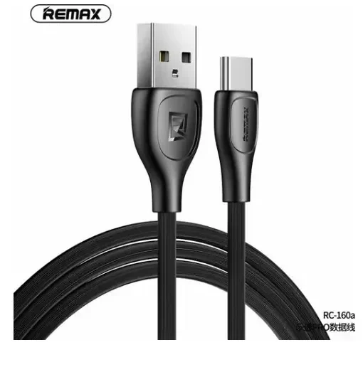 Remax Lesu Regular Usb 2.0 Cable Usb-C Male - Usb-A Male Μαύρο 1M (Rc-160A)