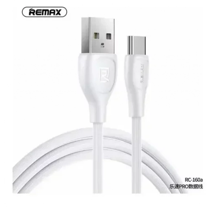 Remax Lesu RC-160a Regular USB 2.0 Cable USB-C male – USB-A male Λευκό 1m ( RC-160a)