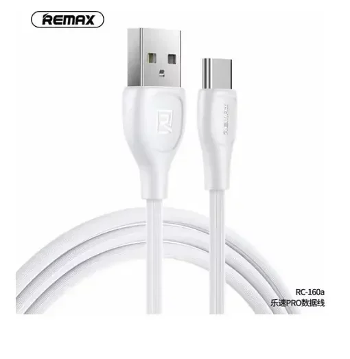 Remax Lesu Rc-160A Regular Usb 2.0 Cable Usb-C Male - Usb-A Male Λευκό 1M ( Rc-160A)