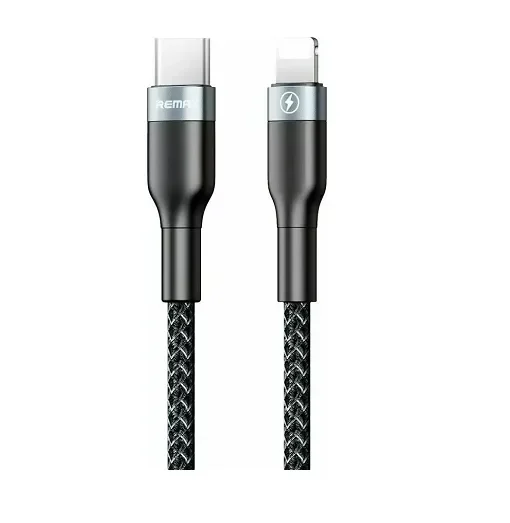 Remax Sury 2 Braided Usb 2.0 Cable Usb-C Male - Lightning Μαύρο 1M (Rc-009)