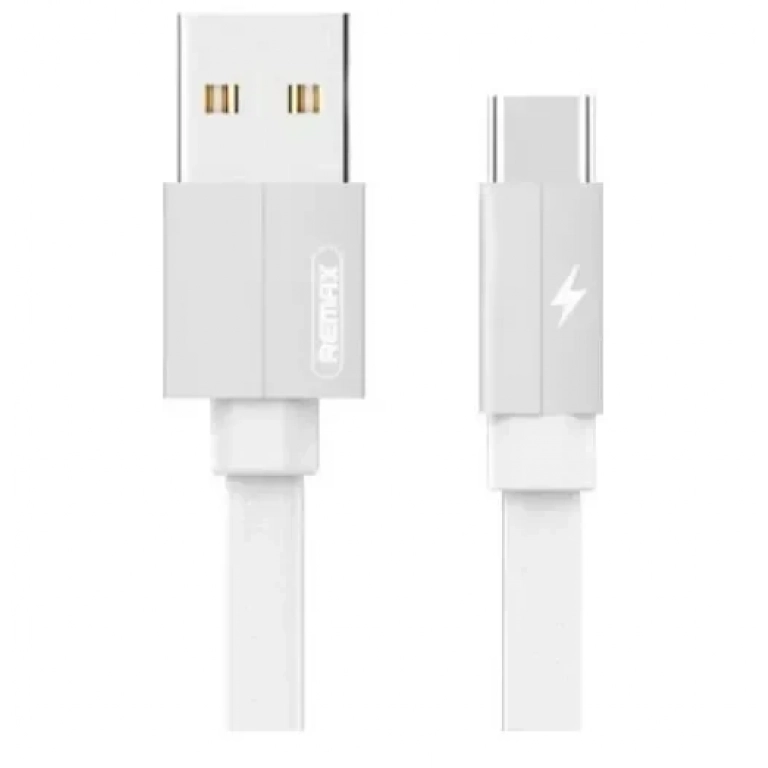 Remax Flat USB 2.0 Cable USB-C male – USB-A male Λευκό 1m (RC-094a)