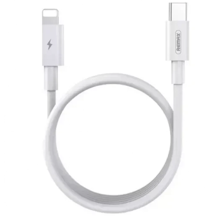 Remax RC-183I USB 2.0 Cable USB-C male – Lightning Λευκό 2m (11571)