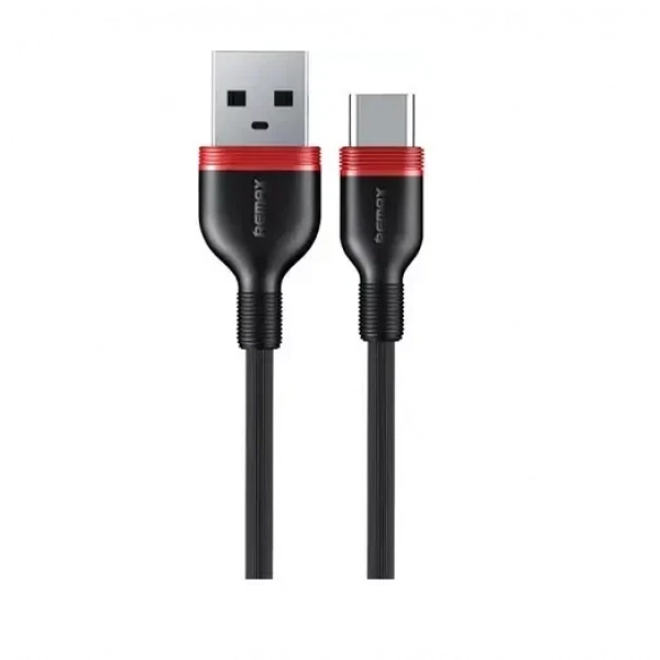 Remax Regular USB 2.0 Cable USB-C male – micro USB-A male Μαύρο 1m (RC-126A)