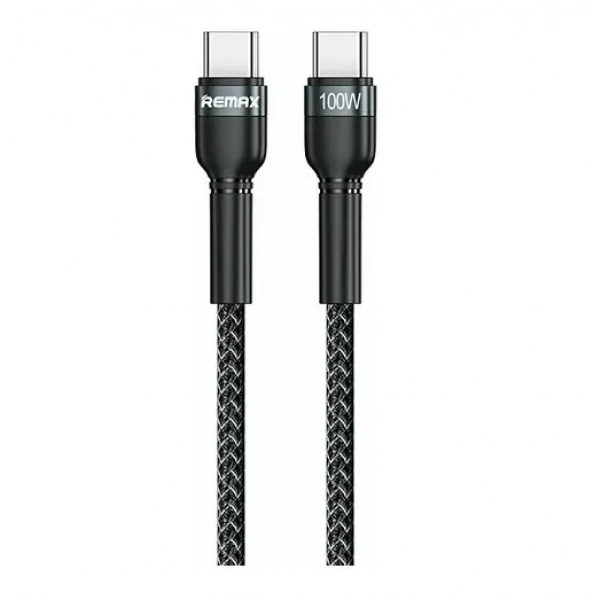 Remax Jany RC-172 Braided USB 2.0 Cable USB-C male - USB-C male Μαύρο 1m