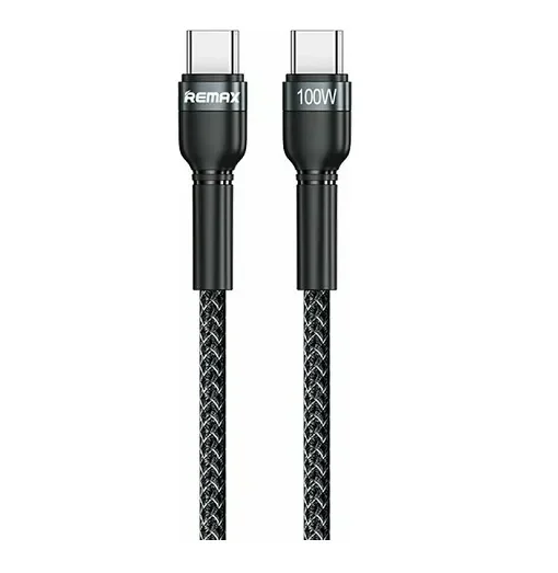 Remax Jany Rc-172 Braided Usb 2.0 Cable Usb-C Male - Usb-C Male Μαύρο 1M