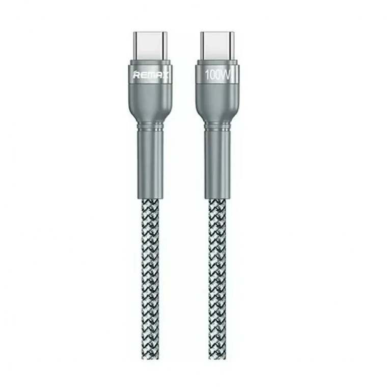 Remax Jany RC-172 Braided USB 2.0 Cable USB-C male – USB-C male Λευκό 1m