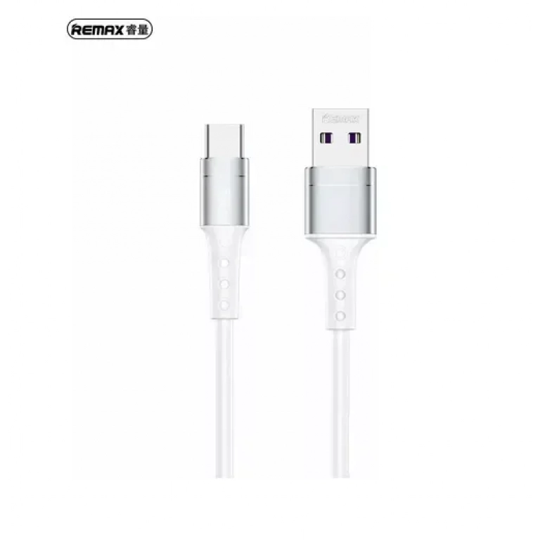 Remax RC-198a Braided USB 2.0 Cable USB-C male – USB-A male Λευκό 1m