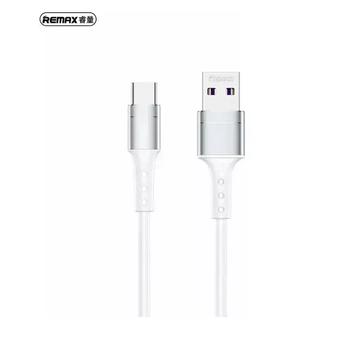 Remax Rc-198A Braided Usb 2.0 Cable Usb-C Male - Usb-A Male Λευκό 1M