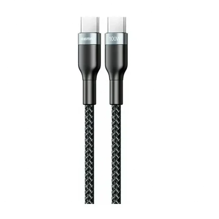 Remax Sury 2 RC-174c Braided USB 2.0 Cable USB-C male – USB-C male Μαύρο 1m