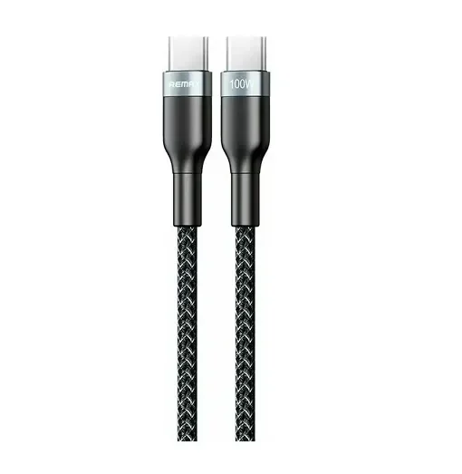 Remax Sury 2 Rc-174C Braided Usb 2.0 Cable Usb-C Male - Usb-C Male Μαύρο 1M