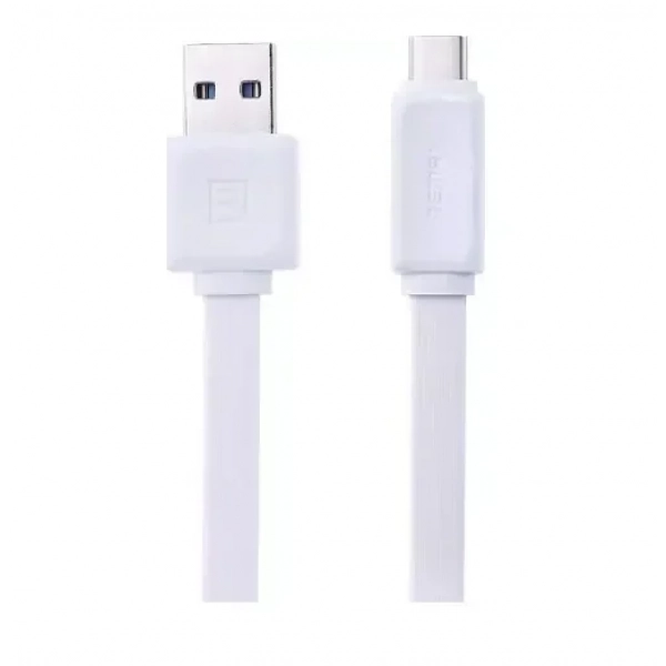 Remax Flat USB 3.0 Cable USB-C male - USB-A male Λευκό 1m (Fast)