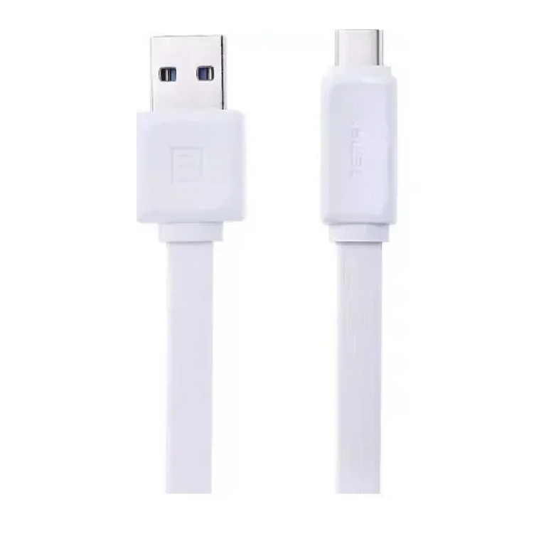 Remax Flat USB 3.0 Cable USB-C male - USB-A male Λευκό 1m (Fast)