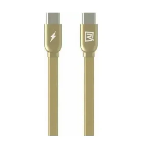 Remax Flat Usb 3.1 Cable Usb-C Male - Usb-C Male Χρυσό 1M (Style 02)