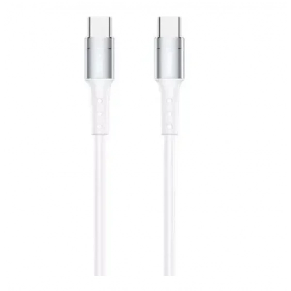 Remax RC-198 Braided USB 2.0 Cable USB-C male – USB-C male Λευκό 1m