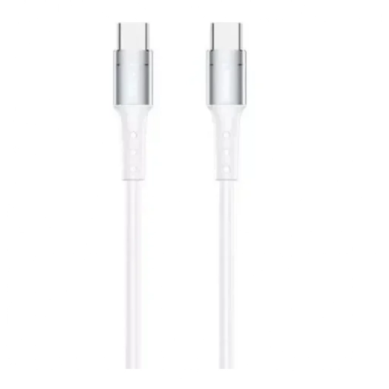 Remax RC-198 Braided USB 2.0 Cable USB-C male – USB-C male Λευκό 1m