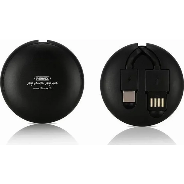 Remax Retractable USB 3.0 Cable USB-C male - USB-A male Μαύρο 1m (Cutebaby)