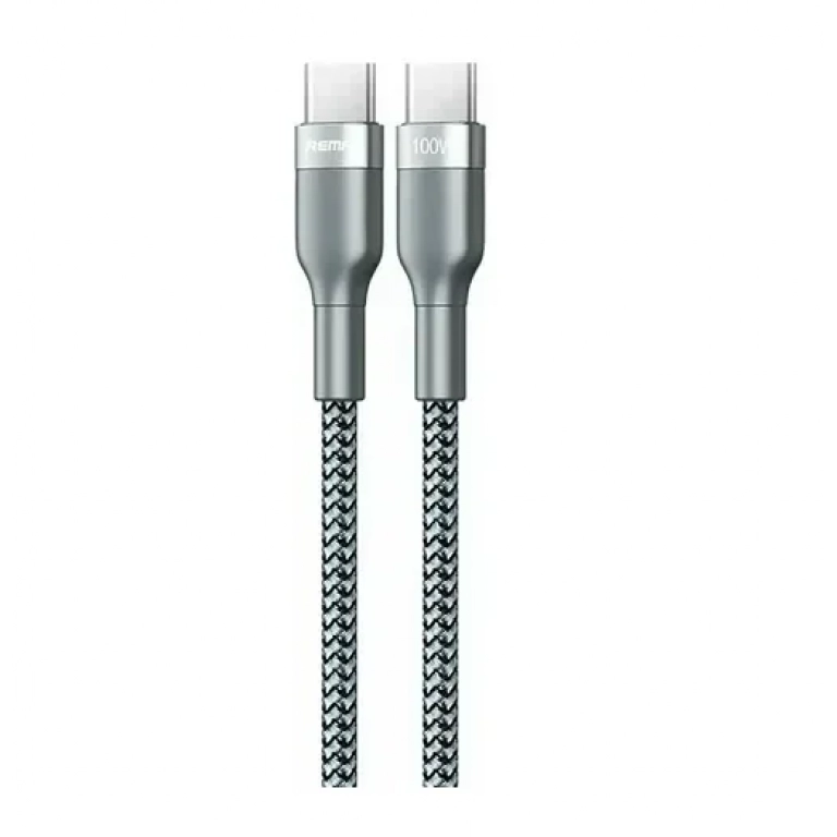 Remax Sury 2 RC-174c Braided USB 2.0 Cable USB-C male – USB-C male Ασημί 1m