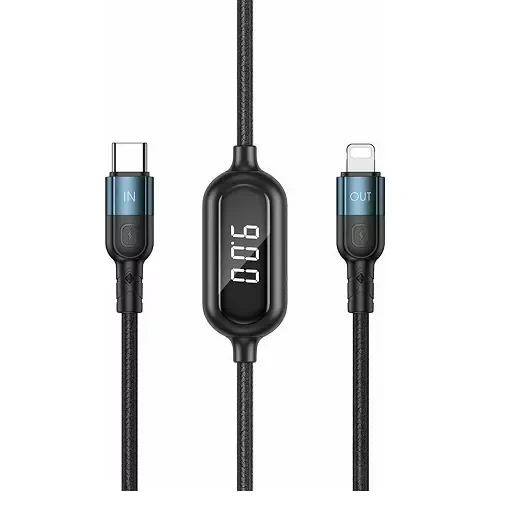Remax Braided Usb 2.0 Cable Usb-C Male - Lightning Μαύρο 1M (Rc-193I)