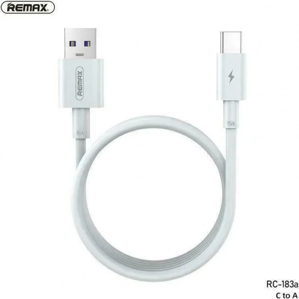 Remax USB 2.0 Cable USB-C male - USB-A male Λευκό 2m (RC-183A)