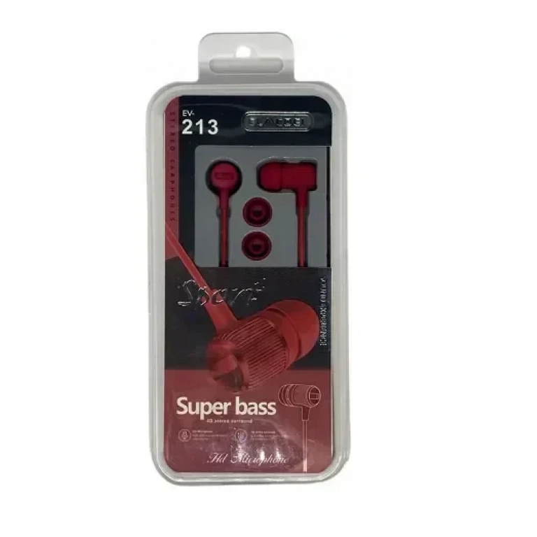 Elmcoei EV-213 In-ear Handsfree με Βύσμα 3.5mm Κόκκινο