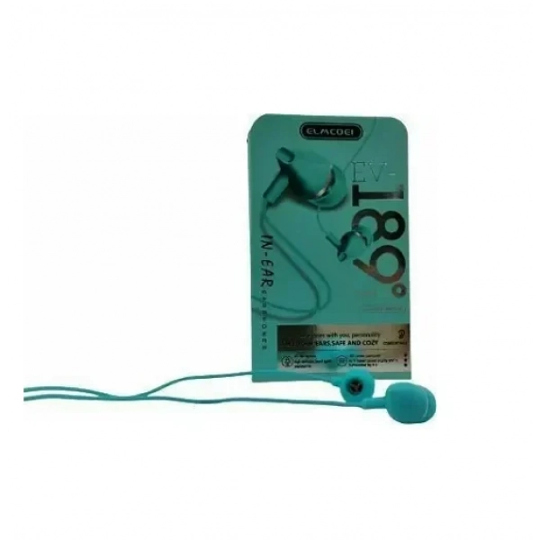 Elmcoei EV189 In-ear Handsfree με Βύσμα 3.5mm Γαλάζιο