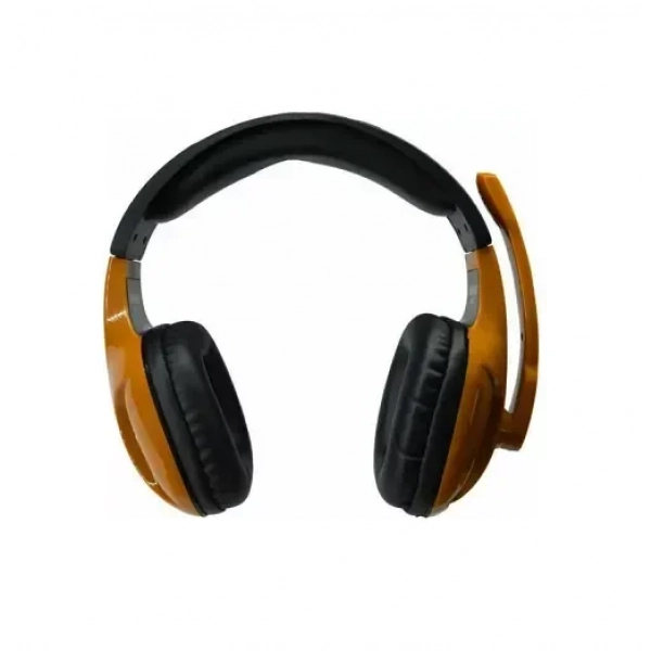 Komc A21 On Ear Multimedia Ακουστικά με μικροφωνο και σύνδεση 3.5mm Jack σε Καφέ χρώμα