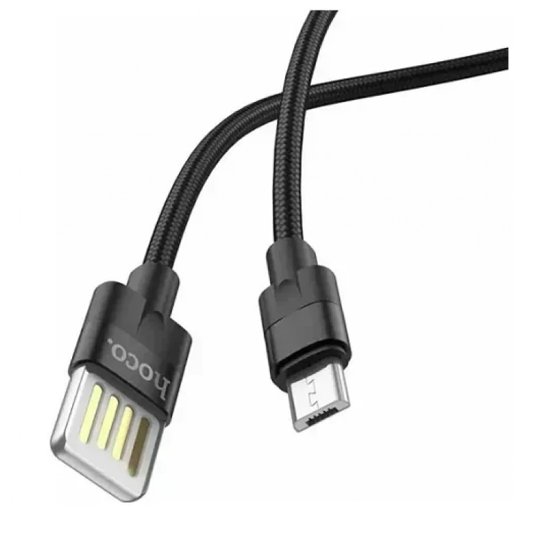 Hoco Braided USB 2.0 to micro USB Cable Μαύρο 1.2m (96238)